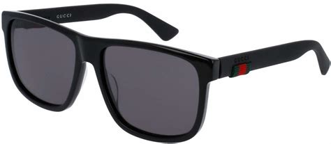 gucci gg0010s black rectangle sunglasses